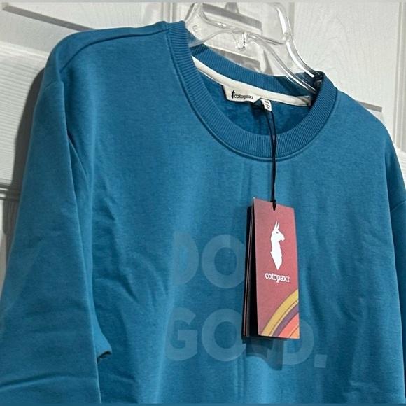 Cotopaxi Men's Medium Do Good Crew Sweatshirt Lake Blue NWT Organic Cotton - Picture 3 of 7